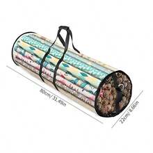 Bolsa de almacenamiento transparente para papel de regalo, material de PVC, con asa blanca, caja de almacenamiento cilíndrica conveniente. Bolsa de almacenamiento de papel de regalo de Navidad, bolsa de almacenamiento de tubo de papel de fiesta, bolsa de regalo con cremallera, bolsa de almacenamiento de regalo transparente impermeable y a prueba de polvo, bolsa de almacenamiento de papel de regalo de Navidad, decoraciones navideñas, bolsa de regalo de fiesta individual - Negro - Ver 13