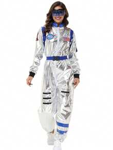 2 件套 - 男女通用连体裤 + 腰带（面罩单独出售），灵感来自电影，男女宇航员服装，节日表演舞台服装万圣节 - 彩色 - 查看 13