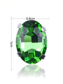 10PCS/Bag, 30PCS/Bag | White K Glass Hand-Sewn Egg-Shaped Rhinestones DIY Accessories For Wedding Dresses, Gowns, Shoes, Hats & Ornaments. Perfect Gift For Valentine's Day, Mother's Day, Eid Al-Fitr And Eid Al-Adha. - Multicolor - View 6