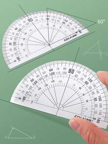 10 piezas Juego de compás y regla para estudiantes, incluye regla, regla triangular, transportador, juego de herramientas de dibujo multifunción para papelería