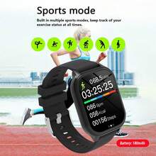 1pc Smart Watch With HD Screen, LED High-Definition Curved Color Display, Multi-Language Touch Control Music Player, Calling & Notification Functions, 180mAh Large Capacity Battery - Pink - View 11