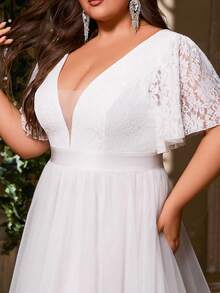 Women Plus Wedding Dresses - White - View 7