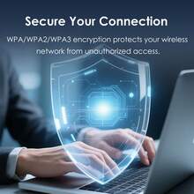 USB 3.0 WiFi 6E Triple-Band AX5400 Wireless Adapter (2.4G/5G/6G,573+2402+2402 Mbps) With Built-In Driver,WPA3,MU-MIMO,OFDMA,4x3dBi Antennas,Magnetic Base & 1m Cable - Windows 11/10 Only