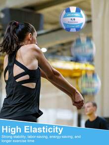 Size 5 Volleyball, Made Of PVC Material, Suitable For Indoor/Outdoor Or Backyard Use, Training And Competition. It Has A Durable Butyl Air Bladder And Machine Stitching. - Multicolor - View 5