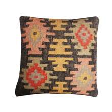 Vintage Kilim Pillow Cover Set Of 4, Turkish Wool Jute Cushion, Rustic Boho Throw Pillows, Handwoven Home Decor, Unique Turkish Kilim Style - White - View 6