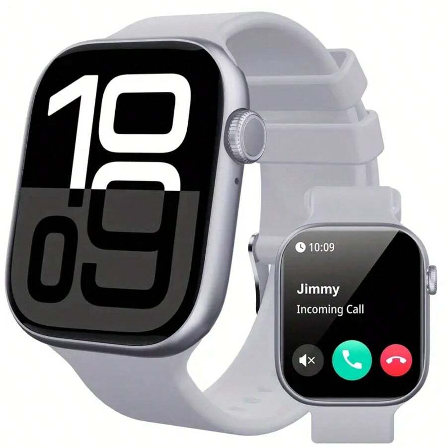 W&O 2026 Popular 2.01-Inch Touchscreen Smartwatc, Suitable For Both Men And Women, Featuring High-Definition Call Quality, Step And Calorie Tracking, Music And Message Reminders, 100+ Fitness And Sports Functions, Compatible With Android And Phone. - 灰色 - 查看 1