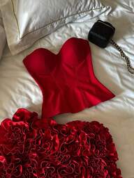 Sexy Fishbone Corset Bustier Top, Lace-Up Crop Camisole Tops For Women, Cute For Date, Party Outfit