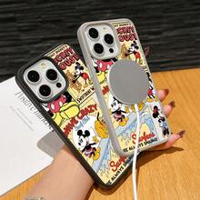 Disney Patterned Phone Case. Mickey Mouse, Stitch, Donald Duck, Minnie Mouse, Goofy, Pluto, And Daisy Duck Pattern. Magnetic Phone Case.  Compatible With IPhone 17, 16, 15, 14, 13, 12 Pro Models And Galaxy, Offering Shockproof Protection. A Special Gift For Family, Friends, Birthdays, Holidays, And Special Occasions. A Stylish And Fun Accessory To Brighten Up Your Device With What And What Flair. - Hồng - Xem 5