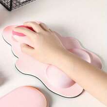 1 Piece Of Ergonomic Rabbit Shaped Mouse Pad With Gel Wrist Support, Non Slip Rubber Base And Smooth Surface For Precise Control - Ideal For Office And Games, Compatible With Notebook And Desktop Comp - 粉色 - 查看 7