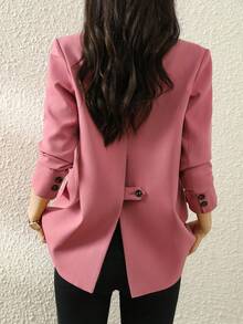 2025 Spring/Autumn Women's Casual Chic Korean Style Pink Design Blazer Jacket