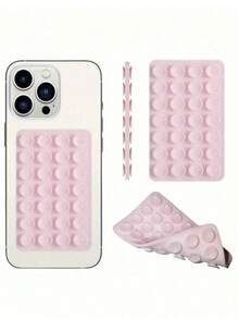 2/1pc Double-Sided Silicone Suction Cup Phone Case Stand, Suction Cup Phone Holder, Octobuddy Sticky Phone Stand, Sticky Phone Holder, Suitable For Women Phone, Wallet, Mini Wallet, Card Holder - Multicolor - View 8