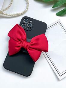 1件新款丝绸面料创意时尚蝴蝶结可折叠慵懒手机支架