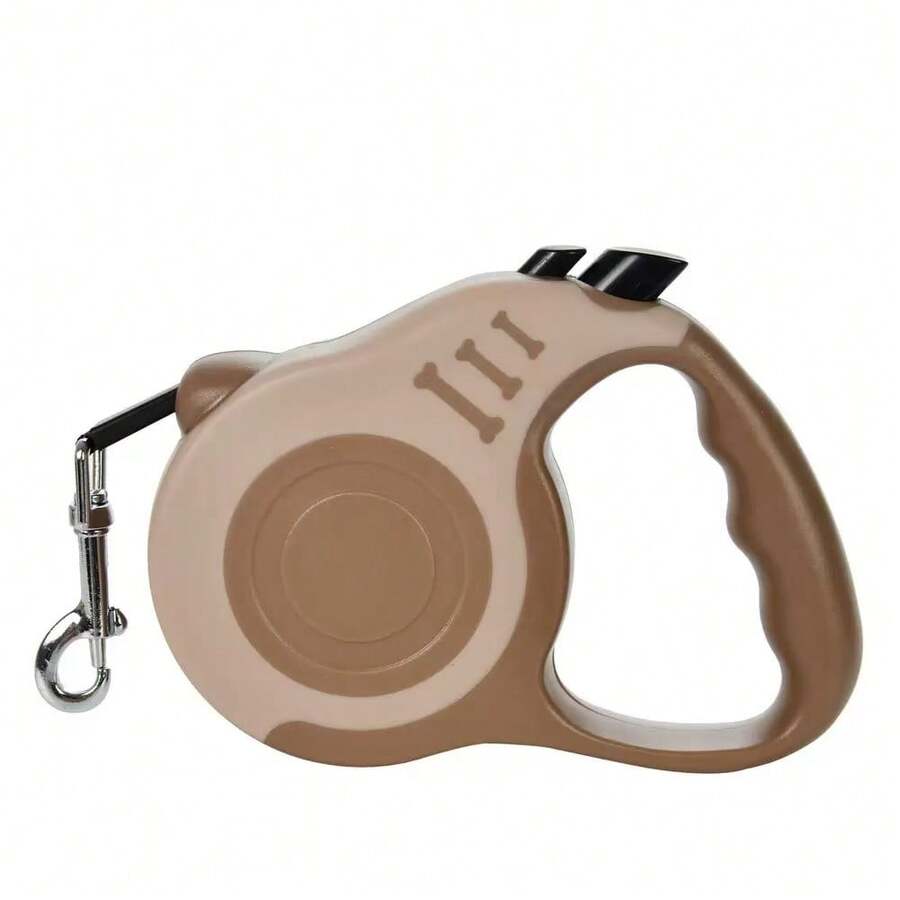 1pc Retractable Pet Leash, Dog/Cat Walking Leash - Brown - View 1