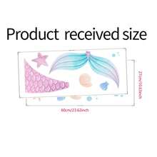 1pc Mermaid Tail Wall Stickers, Ocean Elements, Self Adhesive Stickers, Home Decoration, Room Decoration, Background Decoration, Living Room And Bedroom Decoration, PVC Waterproof Material, Detachable, No Adhesive Leave - Multicolor - View 3