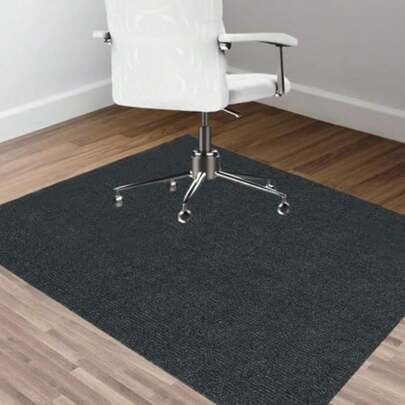 Office Chair Mat For Carpets 120 * 100CM Anti-Slip Waterproof Floor Protector Rug For Rolling Chairs Computer Gaming Chair Mat For Tile Floor Black 48"X40"