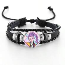 1pc Fashion Witch Hunting Bracelet, Time Stone Wristband, Unisex Braided Black Rope Bracelet Accessory - Multicolor - View 7