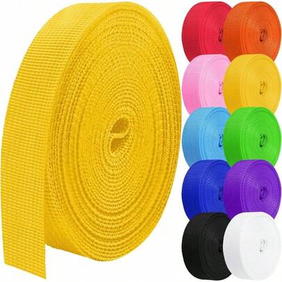 Polypropylene Webbing 1 Inch 1.5 Inch 2 Inch Nylon Webbing Tubular Webbing, 5 10 25 50 Yards Webbing