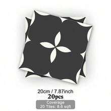 20片装 - 20厘米 x 20厘米自粘地板砖，防水乙烯基材质，DIY地板，适用于浴室、厨房、壁炉、宠物屋、楼梯、卧室、墙壁等。 - 彩色 - 查看 12