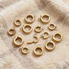 1/2 piezas Conector chapado en oro Abrazadera con bisagra de acero inoxidable Accesorios para hacer joyas DIY Pulseras Collares Dijes - Multicolor - Ver 3