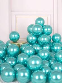 40pcs Metallic Balloons, 10-Inch Chrome Golden Silvery Rose Golden Blue Green Purple Latex Balloons For Girls And Women'S Birthday, Youngsters Shower, Wedding, Graduation, Christmas Theme Party - Multicolor - View 17