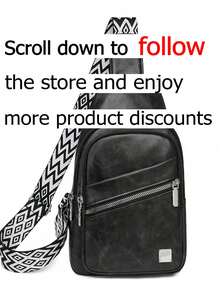 Chiếc túi đeo chéo nhiều lớp chống thấm nước bằng da PU màu trơn cổ điển, thời trang và đa năng này có các ngăn bên hông, nhiều khóa kéo và một lỗ cắm tai nghe bên ngoài. Túi đeo chéo hình thoi này phù hợp cho du lịch và mua sắm, có thể được sử dụng như một túi đeo chéo hoặc túi thể thao ngoài trời. - màu đen - Xem 3