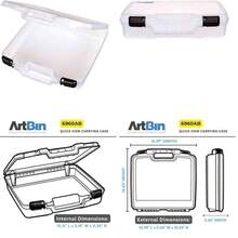 ArtBin 6960AB - Funda de transporte con base profunda, porttil, para arte y manualidades, 14.5 x 15 pulgadas, transparente - abierto - Ver 1