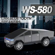 WS-580 Series New Cyberpunk Style Pickup Car Model Bluetooth Wireless Smart Speaker, 360 Degree High Definition Stereo Surround, High Definition Sound Quality, Compatible With Wireless FM TWS TF Card And USB Mode Playback, Solid State Visual Display, Hands-Free Connection Playback, Home Desktop Ornament/Model, Game Office Entertainment Auxiliary Equipment, Perfect Gift - Multicolor - View 8