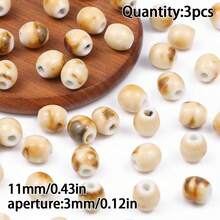 1/2/3/5pcs Ceramic Printed Beads With Center Hole, Multiple Designs Available, DIY Jewelry Making Beads For Necklace, Bracelet, Earrings, Printed Ceramic Round Flower Beads Craft Spacer Beads