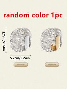 Conjunto de 1 ou 4 ganchos transparentes em acrílico com design de geleira, leves e luxuosos, ideais para cozinha, guarda-roupa, parede, porta e banheiro. Perfeitos para pendurar toalhas, casacos, chapéus, cachecóis e utensílios, mantendo tudo organizado. Ótima opção de presente para amigas, mulheres, para o Halloween, viagens e Natal. - Multicolorido - Ver 13