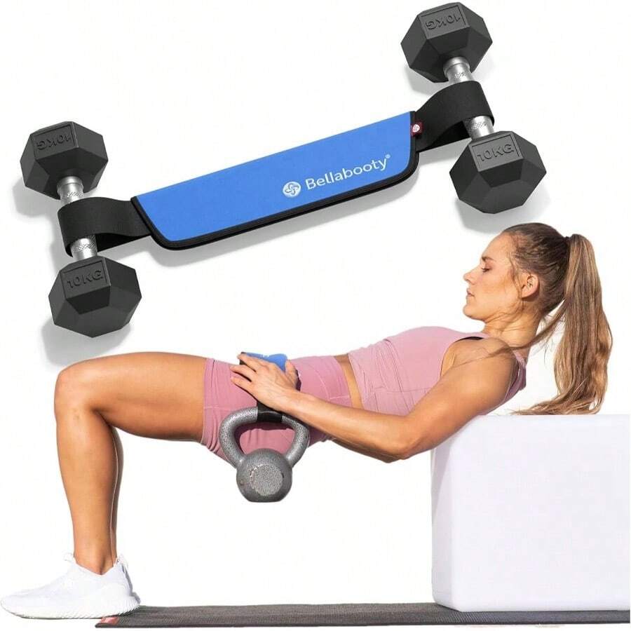 Premium Hip Thrust Belt - Adjustable Exercise Belt Glutes Squats, Hip Thrust Pad Comfort, Versatile Gym Equipment Home - Weightlifting Belt Support Women - Màu xanh lam - Xem 1
