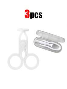 3pcs/Set Beginner Contact Lenses Removal Kit, Includes Eyelid Support Tool, Contact Lens Insertion/Removal Assistant, Portable Eyelid Expander, Lens Removal Tool, Lightweight And Portable, Smooth Operation, Hygienic Materials, Suitable For Beginners And Daily Wearers - White - View 7