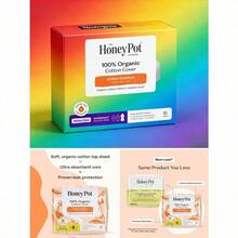 The Honey Pot Company - Non-Herbal Everyday Panty Liners For Women - Organic Cotton Cover & Ultra-Absorbent Pulp Core - Sanitary Pads - Feminine Care - 30 Ct - 16 Count (Pack Of 1) - View 1