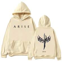Anime Solo Leveling Hip Hop Men's/Women's Hoodie Retro Gothic Pattern Sportswear Manga Solo Leveling Casual Hoodie Fan Gift - Black - View 10
