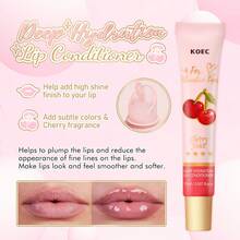 KOEC Dúo de labios con cereza jugosa: Aceite labial brillante y acondicionador para un tono de color transparente, acabado brillante, hidratante y protector con un sabor divertido - Cereza - Ver 4