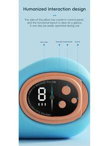 Cervical Massage Pillow, Portable Finger Pressure Neck Extender, Neck And Shoulder Relaxation Pillow With Heating Function, 3 Temperatures And 3 Modes, Suitable For Home, Office And Travel (Blue) - 藍色 - 查看 7