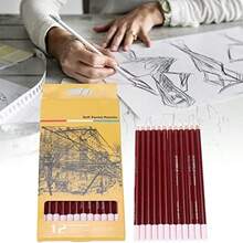 Lpiz de dibujo de arte blanco, lpiz de carbn blanco resistente y duradero para resaltar bocetos - como se muestra en la figura - Ver 4