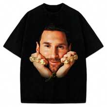 Lionel Messis S8 Ballon D'Or - The Greatest Goat T-Shirt Of All Time- - màu đen - Xem 1