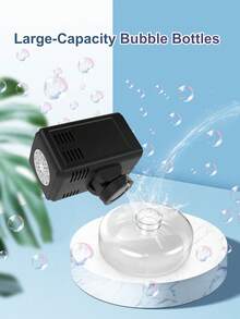 Black & White Minimalist Design. Automatic Bubble Blower Toy. It Is Not Only A Fun Toy For Kids, But Also A Great Party And Gathering Prop. Adjustable Angle (Batteries And Bubble Solution Not Included). - Multicolor - View 8