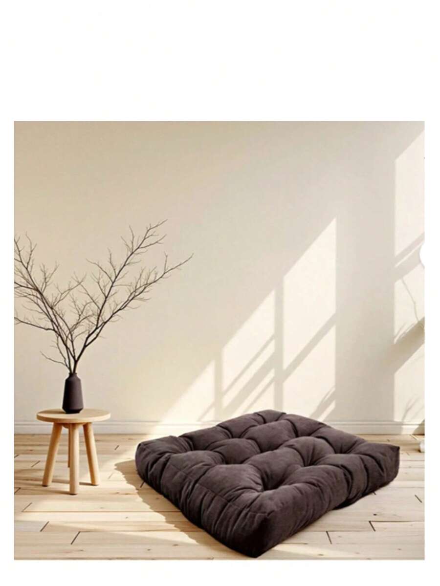 Đệm ngồi và đệm sàn làm từ vải nhung | Đệm sàn 60*60 cm sản xuất tại Thổ Nhĩ Kỳ - Màu xám đen - Xem 1