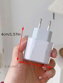Pink Bow & Heart Pattern Transparent Charger Protector Case (Fits 20W), Compatible With 13/14/15 EU Adapter Protector Set 20W Charger With Cable Protector, Transparent Protector Shell And Cable Protector, Butterfly Charger Protector Case, Transparent EU Plug Protector, Cable Protector, Charger Accessories - Multicolor - View 3