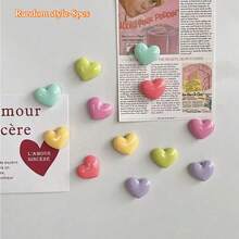 2pcs/5pcs/10pcs/12pcs/Set Colorful Heart Shaped Fridge Magnets, Valentine's Day Fridge Decor, Home Decor, Funny Fridge Decoration For Kitchen, Dining Room, Office Whiteboard, Storage Cabinet And Dishwasher, Valentine's Day Gift - Multicolor - View 11
