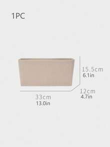 1pc Felt Liner Large Capacity Ladies Storage Organizer Wallet Organizer, Felt Bag Organizer With Zipper, Handbag Tote Liner For Tote Bag - Apricot - View 2