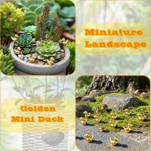 20 Mini Golden Ducks Mini Yellow Duck Figurines Bulk Baby Ducks Mini Ornaments Dollhouse Decoration DIY Craft Fairy Garden Landscape Christmas Party Gifts - 20 mặt hàng - Xem 7