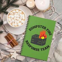 1 Stück lustiges Spiral-Notizbuch "Dumpster Fire", 100 Seiten (50 Blatt), geeignet als Geschenk für Bürokollegen, Geschenk für Notfallhelfer, Büro-Gag-Geschenk, Neujahrgeschenk - A5 - Übersicht 10