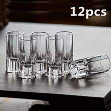 2pcs/6pcs/12pcs Mini Star Crystal Glass Cups, 30ml/1oz Capacity (Please Note Size And Capacity When Purchasing), Geometric Star Pattern Design, Smooth And Non-Slip Body, Perfect For Home Use, Reusable. These Cups Are An Ideal Gift Choice For Quality Living-Both Practical And Festive Beverage Containers. - Transparent - View 10