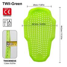 1件摩托车胸背护具骑行背部保护垫摩托车CE认证护具背部护具赛车内衬盔甲背部防护装备护垫摩托车防护配件骑行必备男女骑行者礼物