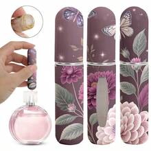 1pc Perfume Packaging Bottle With Flowers And Butterfly Pattern On The Bottom, Reusable Delicate Water Mist Spray Bottle, Travel Perfume Spray Bottle, Multiple Patterns To Choose From, Birthday Gifts For Family And Friends, Holiday Gifts, Suitable For Travel Portable 5ml - X-AYPK-06 - 查看 10