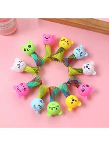 2/10pcs Small Bouncing Toy, Pet Toy, Small Cat And Dog Bouncing Toy, Pet Puzzle Bouncing Toy, Suitable For Domestic Small Pets To Play With. - Color Mixing - View 10