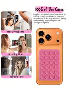 1 Stück Silikon Handygriff, Neue Silikon Saugnapf Ständer, Saugnapf Handyhülle Ständer, Hände-freier Klebegriff Handyhalter für Selfies und Videos, Octobuddy, Finger Griff Handyhalterung, Silikon Handy Anti-Rutsch Saugnapf, Saugnapf Handyhalterung, Handysauggriff für Selfies und Videos, Anti-Rutsch Ständer, Sicherer Griff, Handyzubehör, Handyhalterung, Urlaubsartikel, Valentinstag, Valentinstag, Schulanfang. - Verschiedenfarbig - Übersicht 3