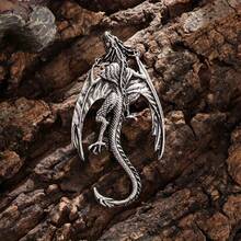1pc Retro Domineering Dragon Brooch, Great Gift, For Men And Women Clothing Bag Backpack, Banquet Party Festival Performance - 1 - 查看 2